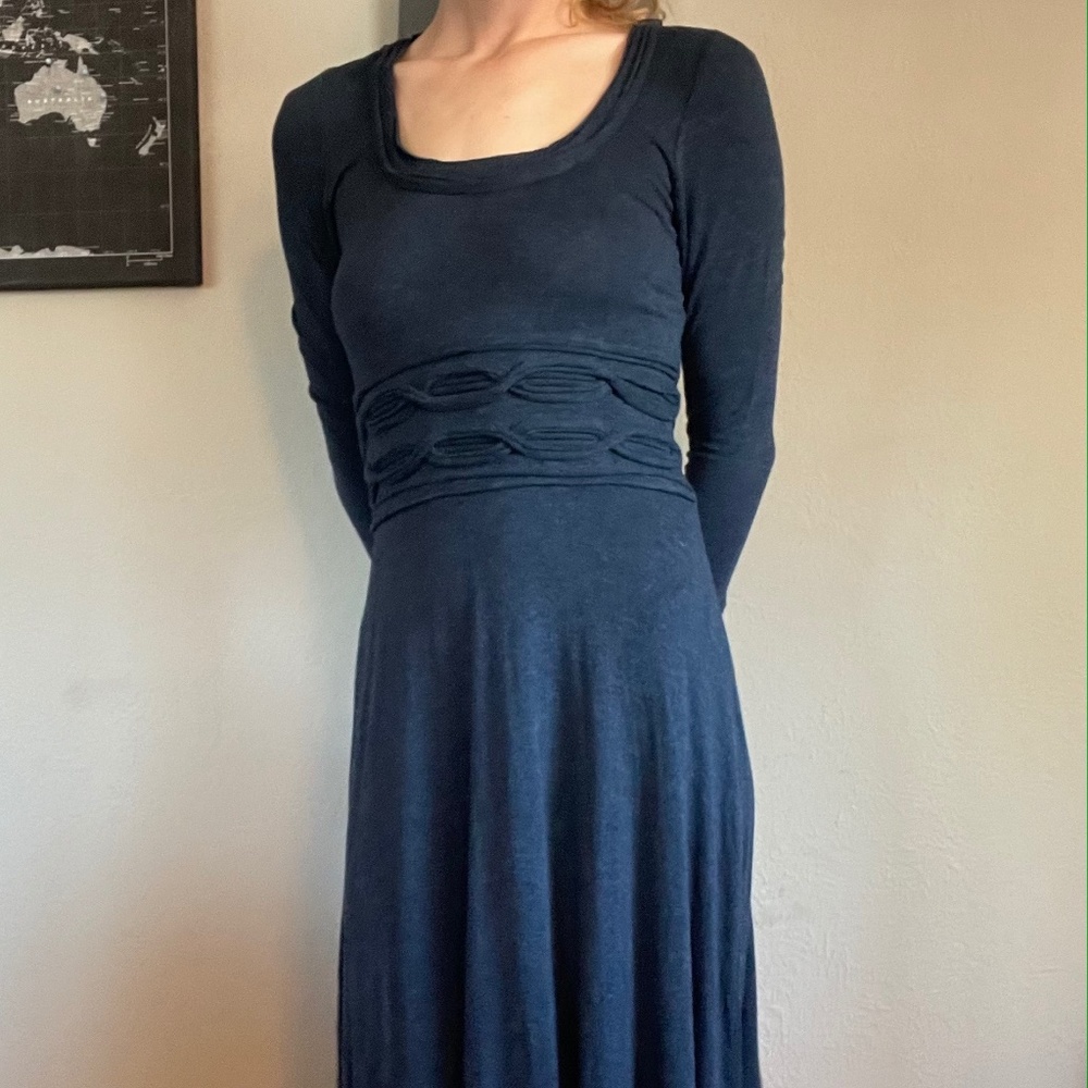 Max Studio Navy Blue Jersey Dress